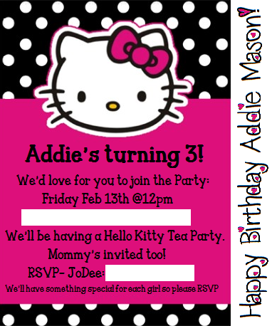 Birthday party invitation design by Beauty and the Geek Digital Design