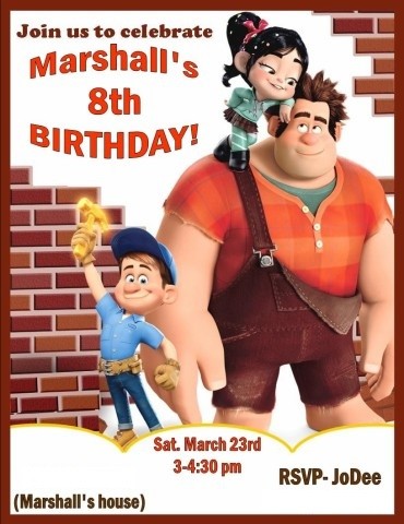 Birthday party invitation design by Beauty and the Geek Digital Design