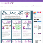 Website design for A to Z for Moms Like Me by Beauty and the Geek Digital Design