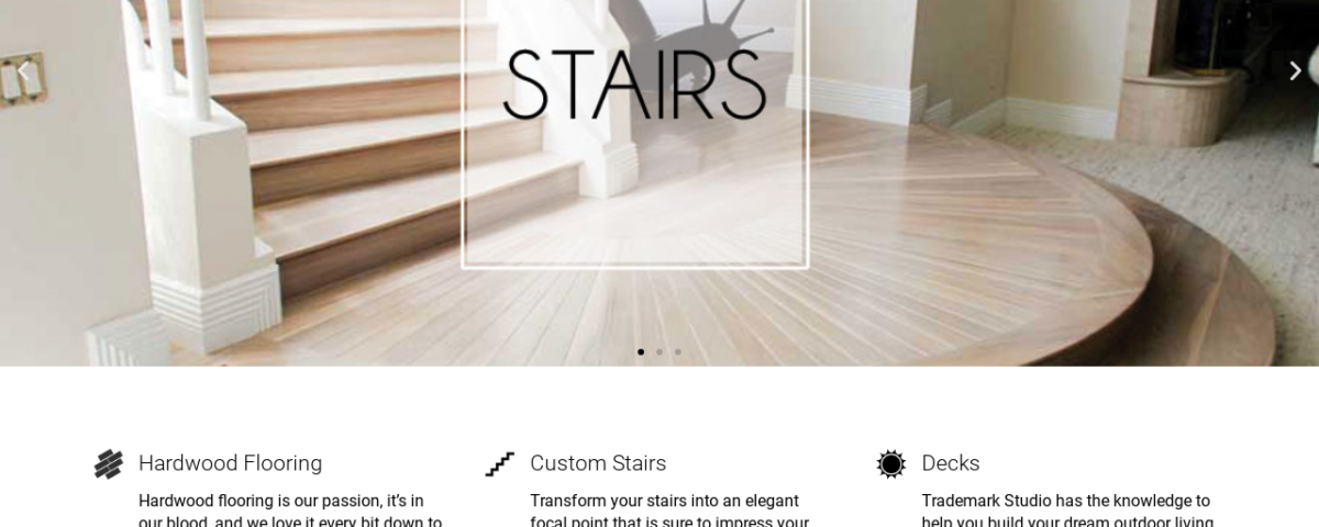 Website design for Trademark Studio by Beauty and the Geek Digital Design