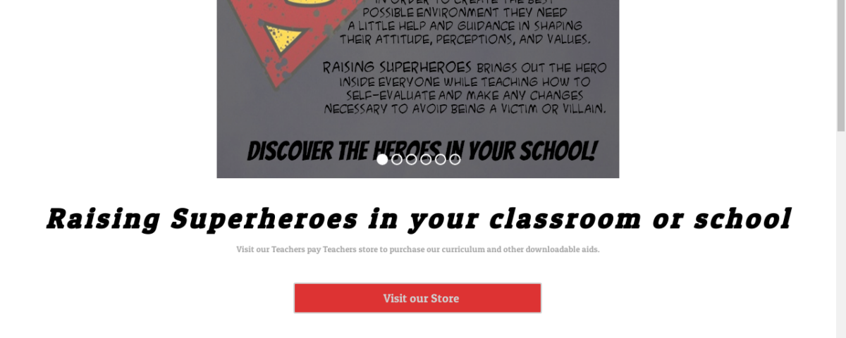 Website design for Raising Superheroes by Beauty and the Geek Digital Design
