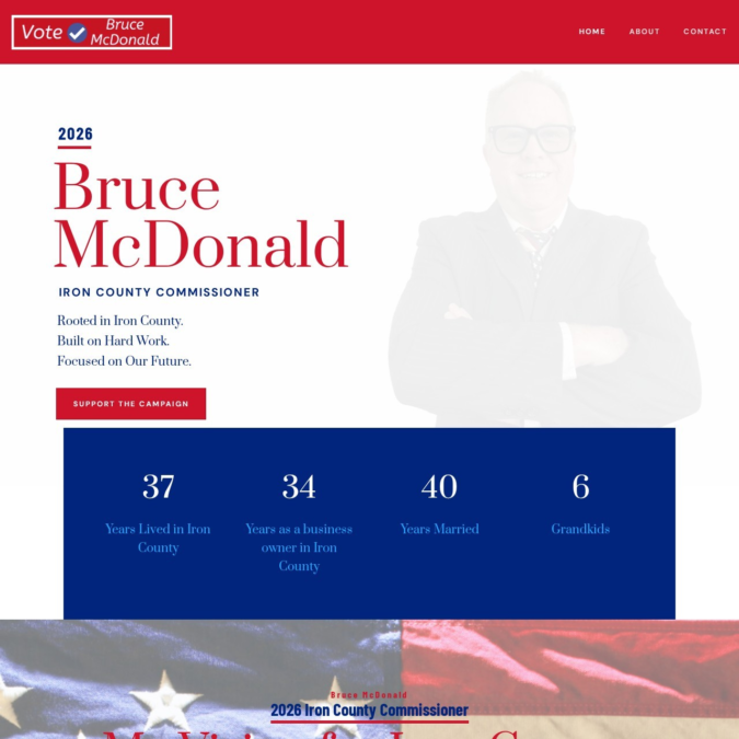Website design for Iron County Bruce by Beauty and the Geek Digital Design