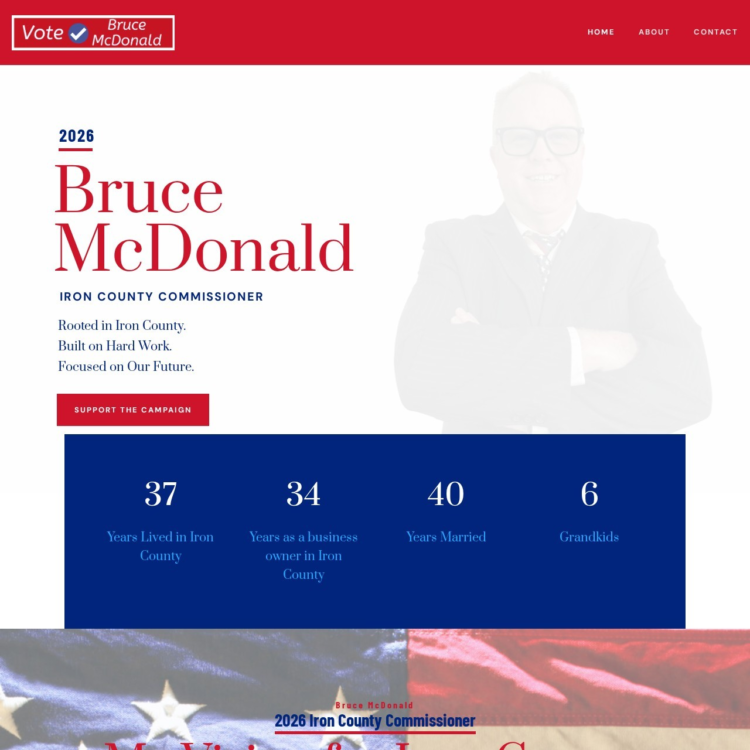 Website design for Iron County Bruce by Beauty and the Geek Digital Design
